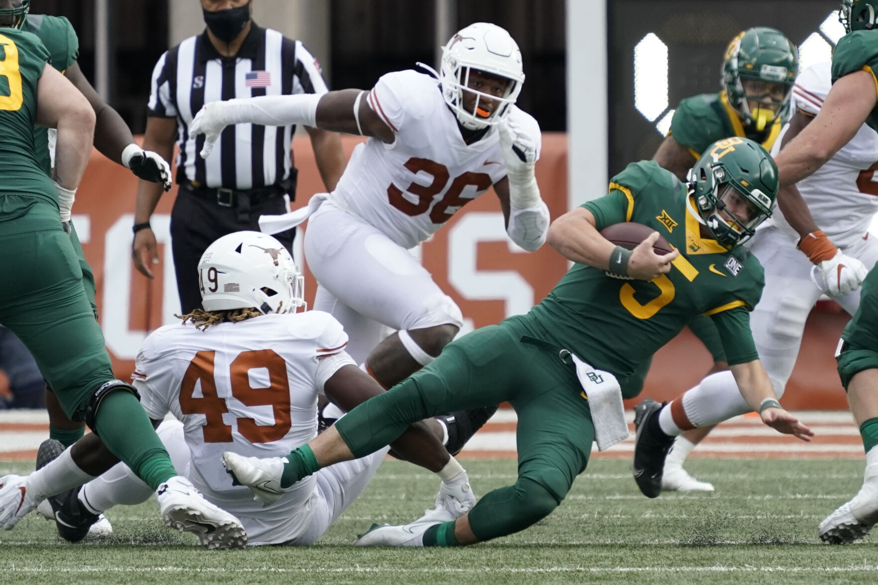Baylor Texas Football - Charlie Brewer sack